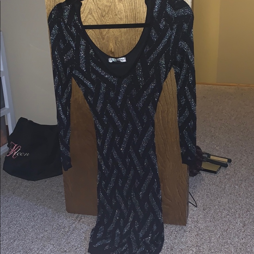 Guess black and silver dress
